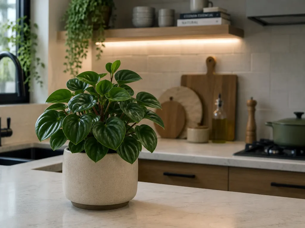 Peperômia na cozinha mostra como plantas fazem diferença em apartamentos pequenos