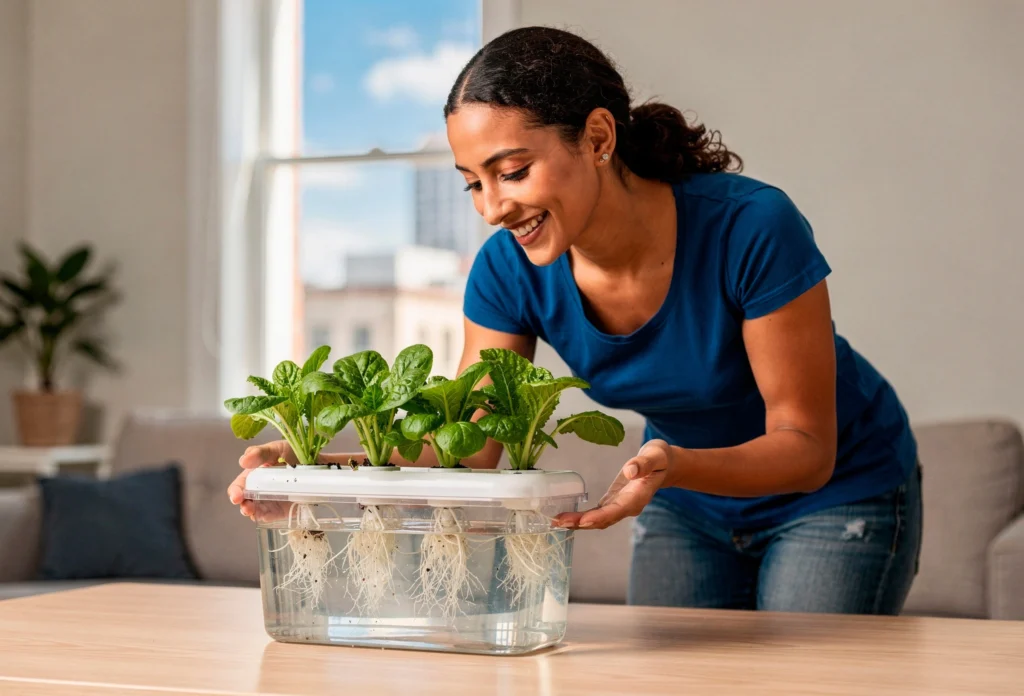 hidroponia em apartamento alugado com canos de pvc em espaço pequeno